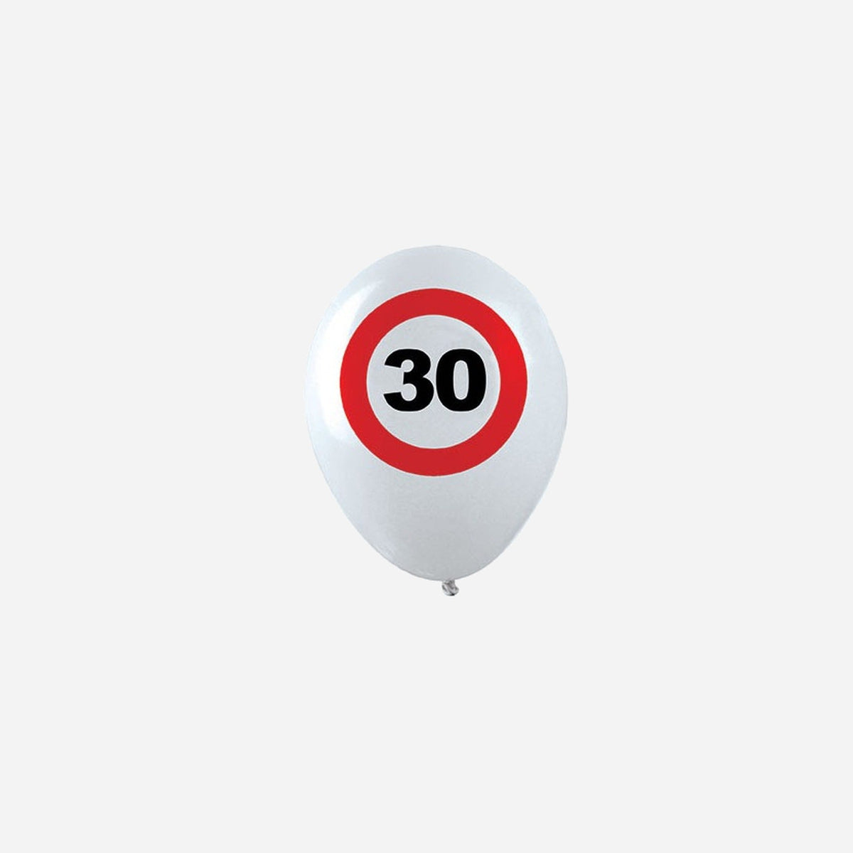 Lot de 12 ballons 30 ans blanc