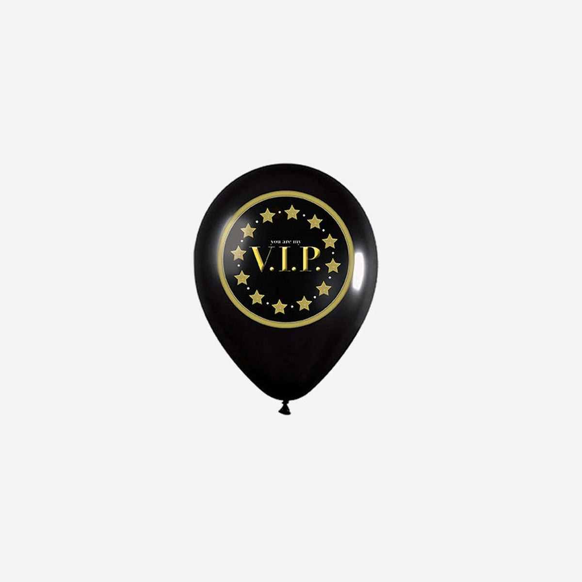 Lot de 12 ballons VIP 30 cm noir et or