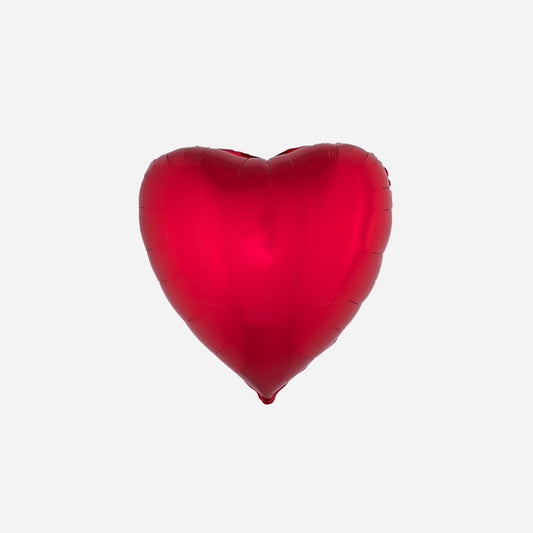 Ballon aluminium coeur rouge 80 × 75 cm