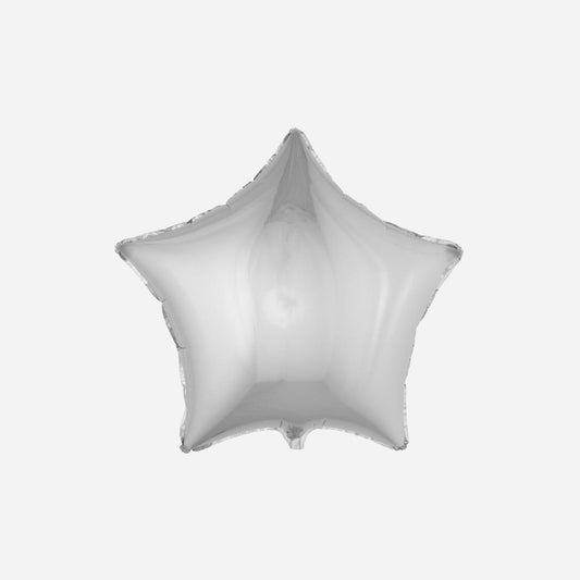 Ballon aluminium grosse étoile argent 64 × 68 cm