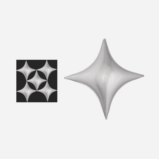 Ballon aluminium étoile argent 78 × 77 cm