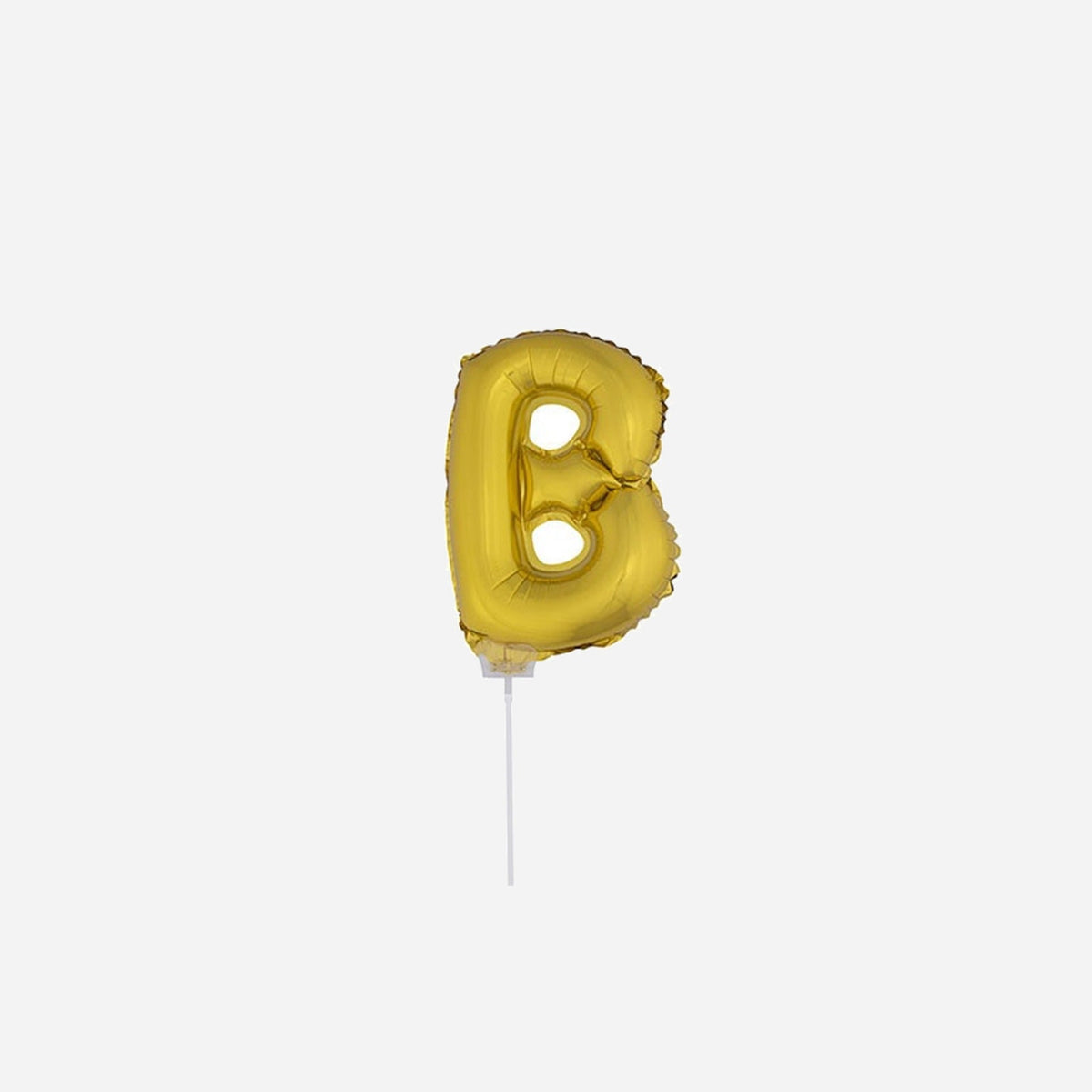Ballon lettre "B" en aluminium avec bâton 41 cm or
