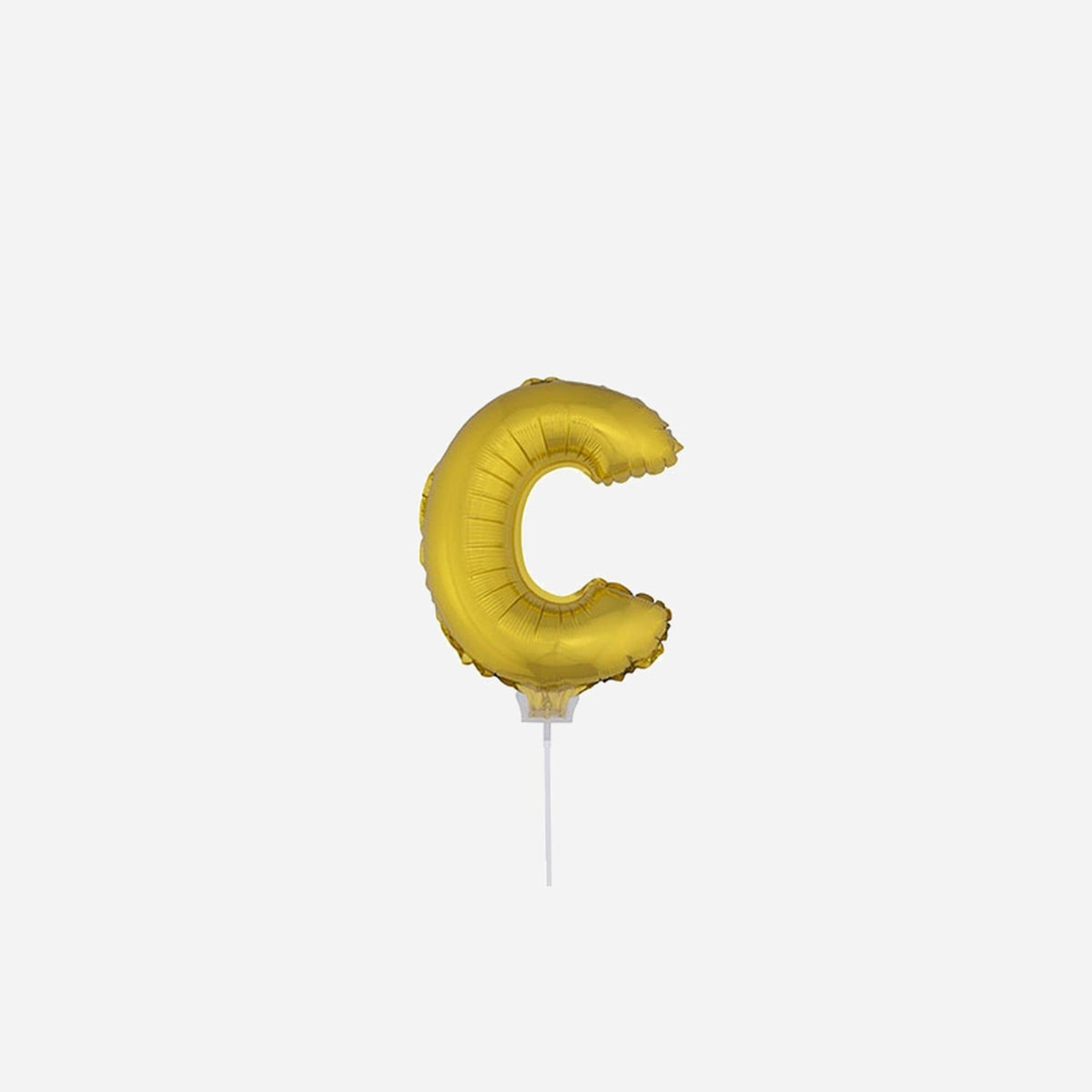 Ballon lettre "C" en aluminium avec bâton 41 cm or