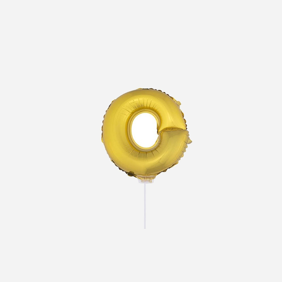 Ballon lettre "O" en aluminium avec bâton 41 cm or