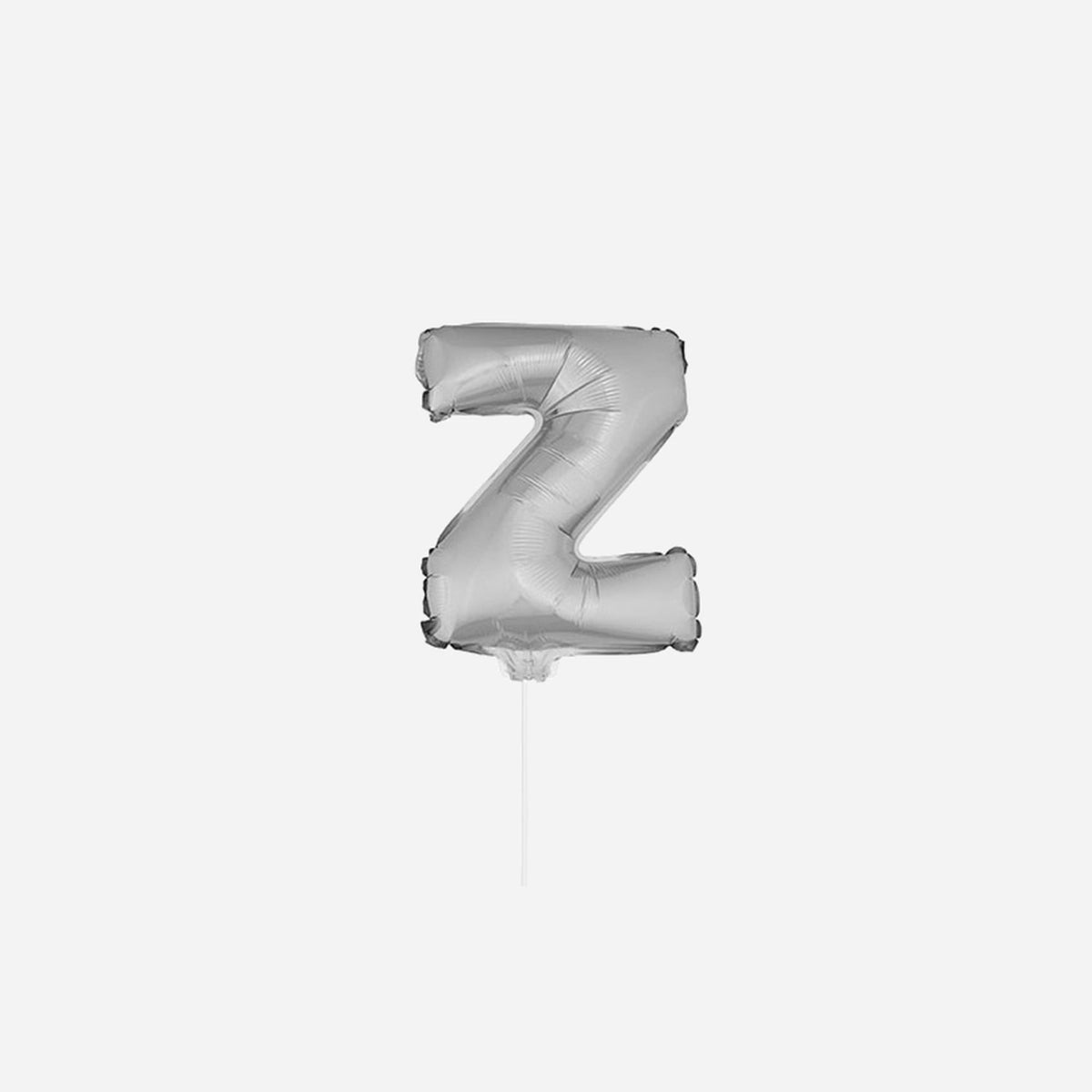Ballon lettre "Z" en aluminium avec bâton 41 cm argent