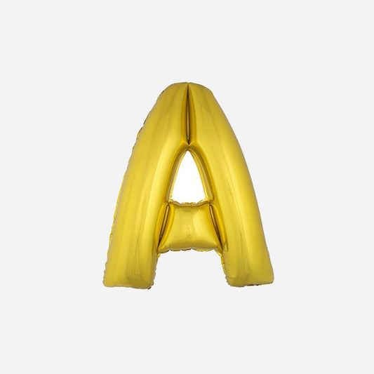 Ballon lettre "A" en aluminium 1 m or