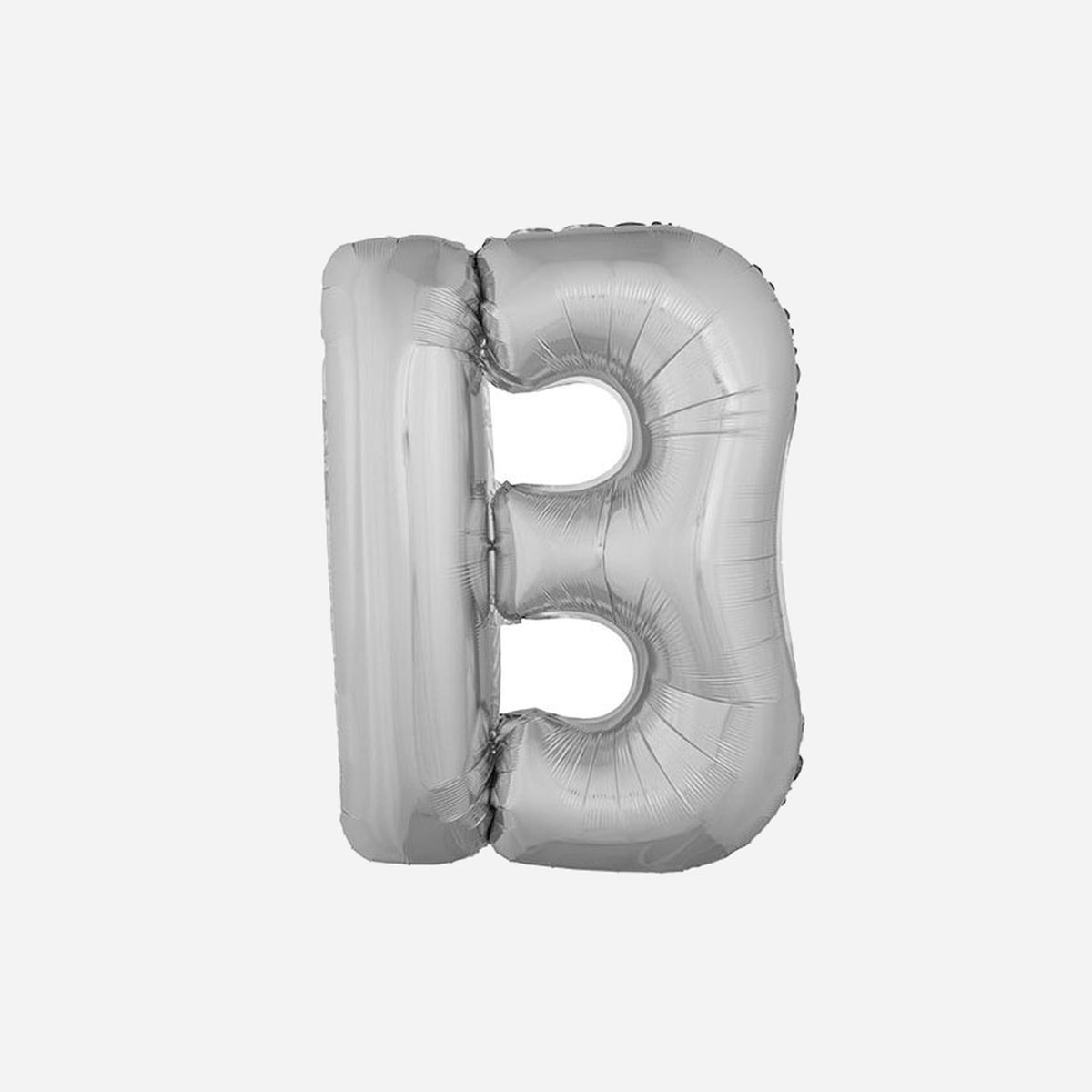 Ballon lettre "B" en aluminium 1 m argent