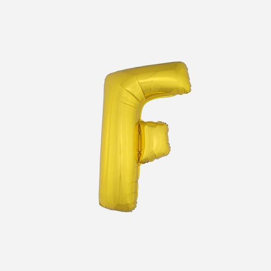 Ballon lettre "F" en aluminium 1 m or