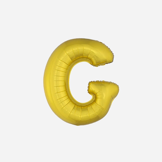 Ballon lettre "G" en aluminium 1 m or