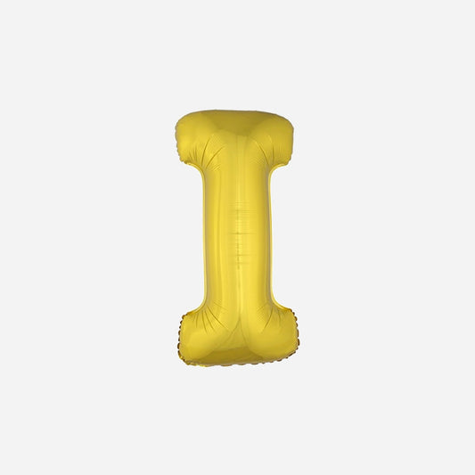 Ballon lettre "I" en aluminium 1 m or