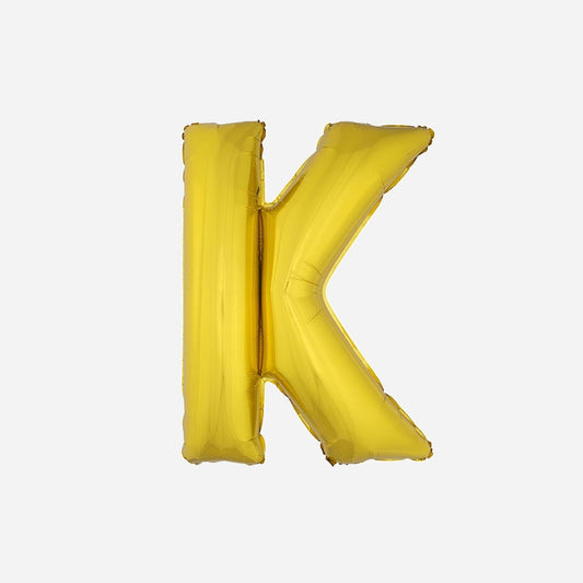Ballon lettre "K" en aluminium 1 m or