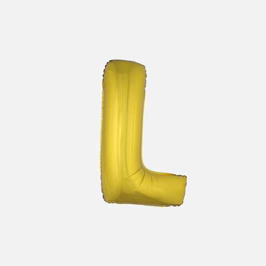 Ballon lettre "L" en aluminium 1 m or