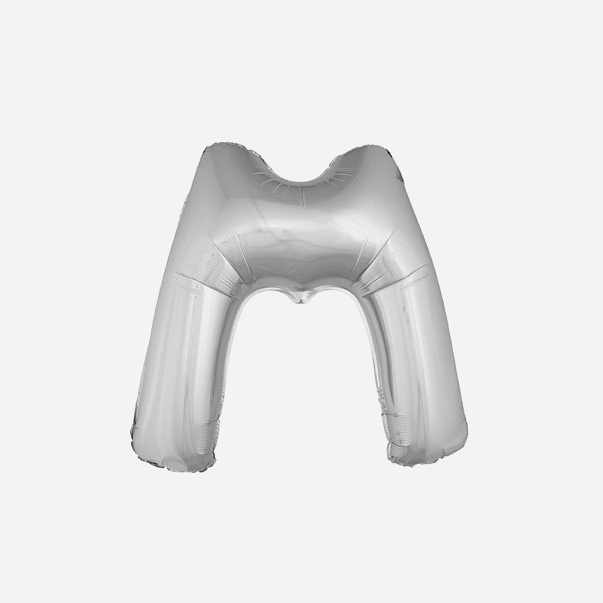 Ballon lettre "M" en aluminium 1 m argent