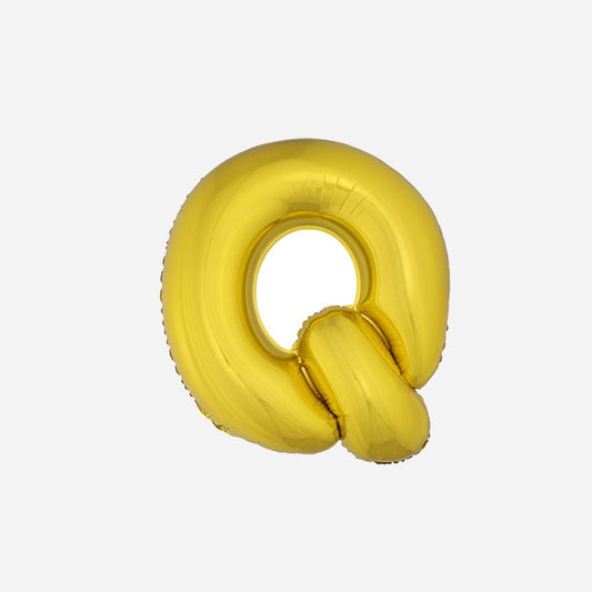 Ballon lettre "Q" en aluminium 1 m or