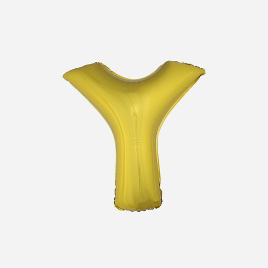 Ballon lettre "Y" en aluminium 1 m or