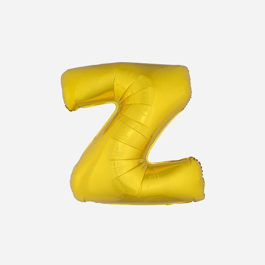 Ballon lettre "Z" en aluminium 1 m or