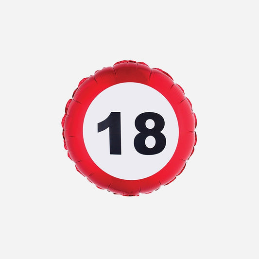 Ballon anniversaire aluminium 55 × 45 cm 18 ans