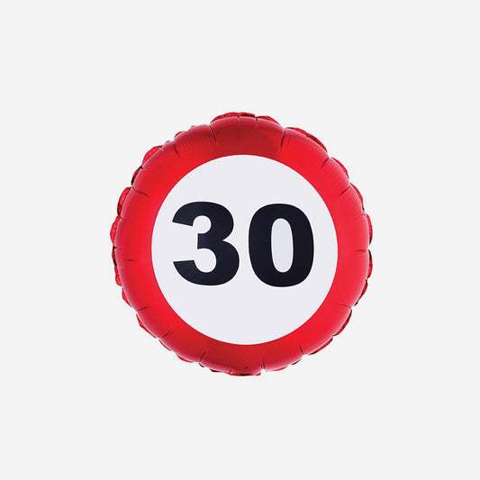 Ballon anniversaire aluminium 55 × 45 cm 30 ans