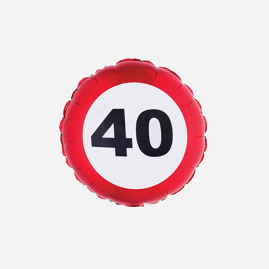 Ballon anniversaire aluminium 55 × 45 cm 40 ans