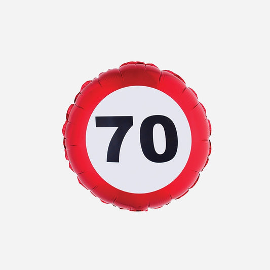 Ballon anniversaire aluminium 55 × 45 cm 70 ans