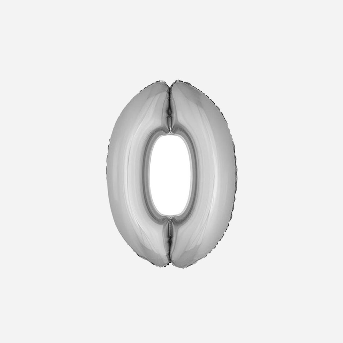 Ballon chiffre "0" en aluminium argent 1 m