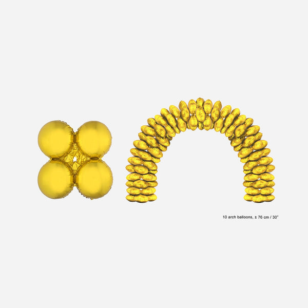 Lot de 10 ballons or 76 cm pour arche