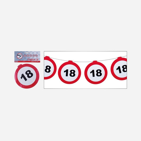 Guirlande anniversaire 18 ans 12 m