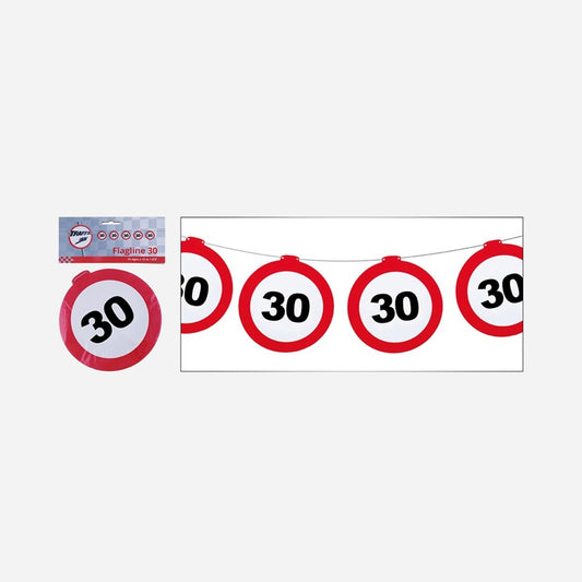 Guirlande anniversaire 30 ans 12 m