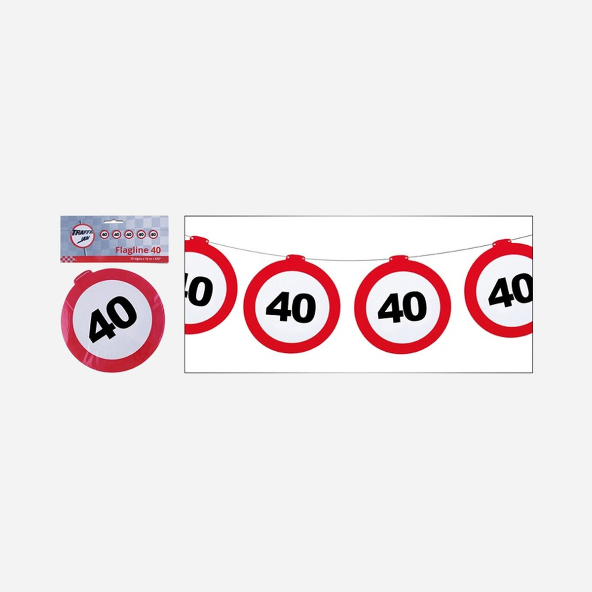 Guirlande anniversaire 40 ans 12 m