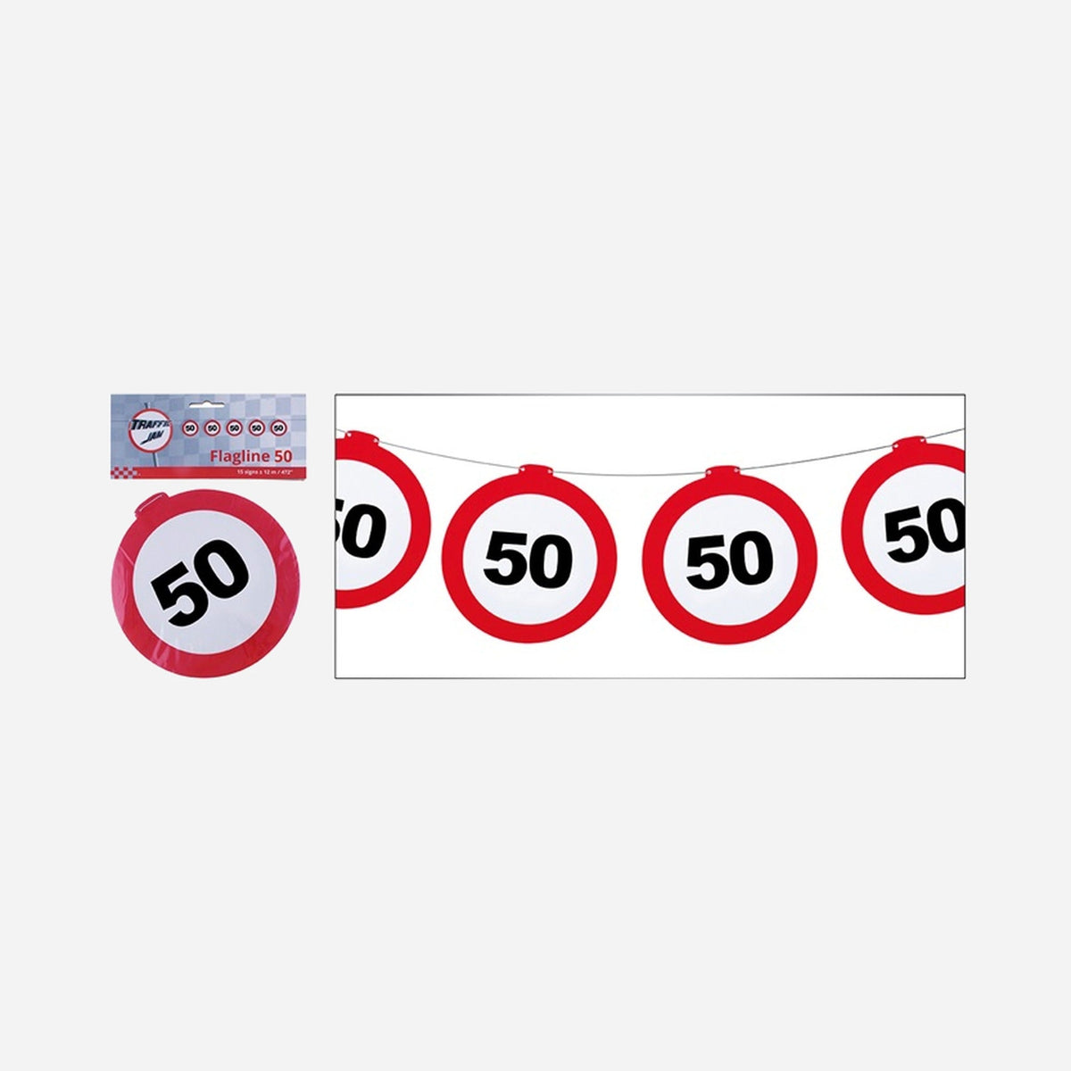Guirlande anniversaire 50 ans 12 m