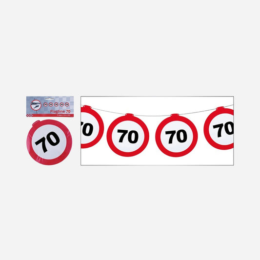 Guirlande anniversaire 70 ans 12 m