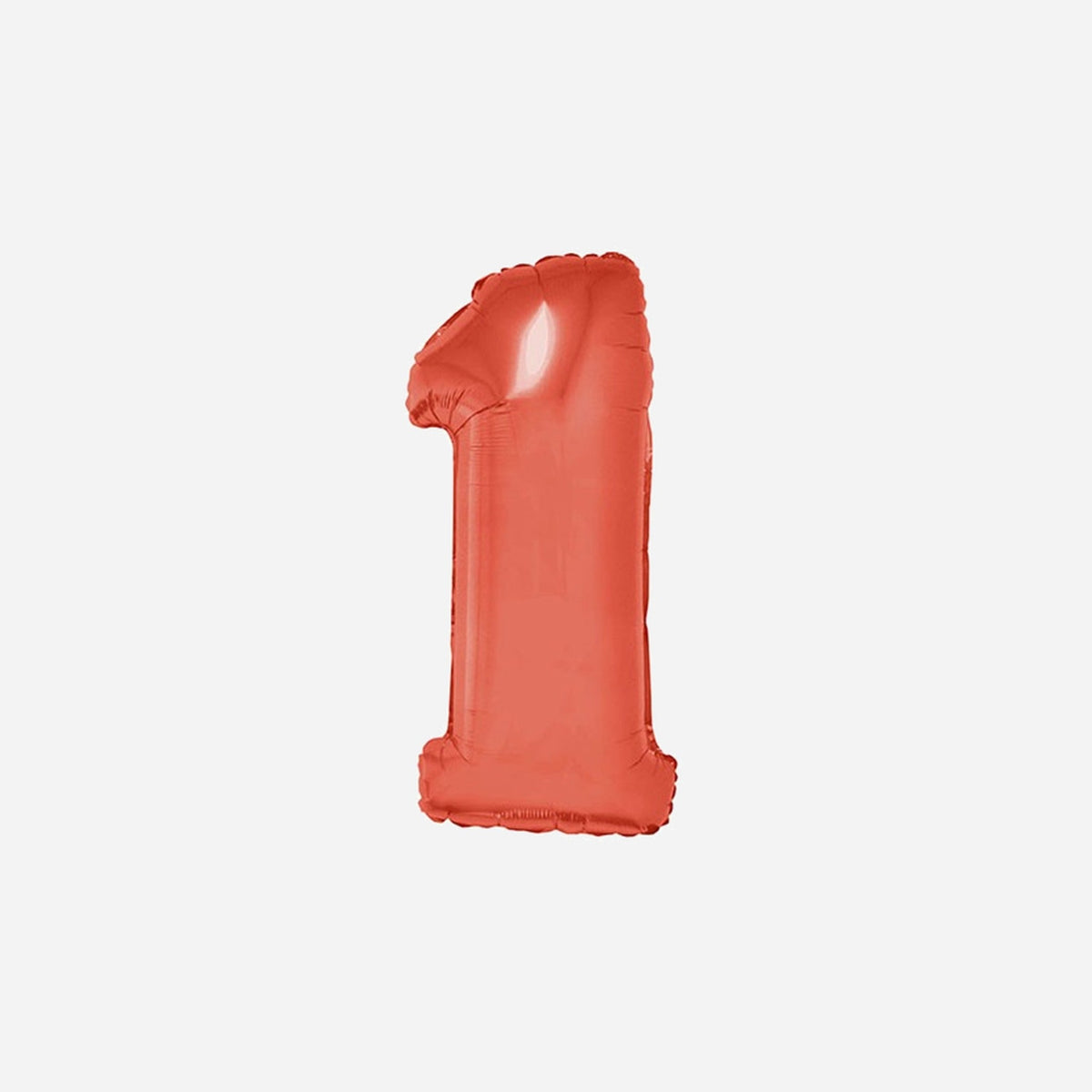 Ballon chiffre "1" en aluminium rouge 1 m