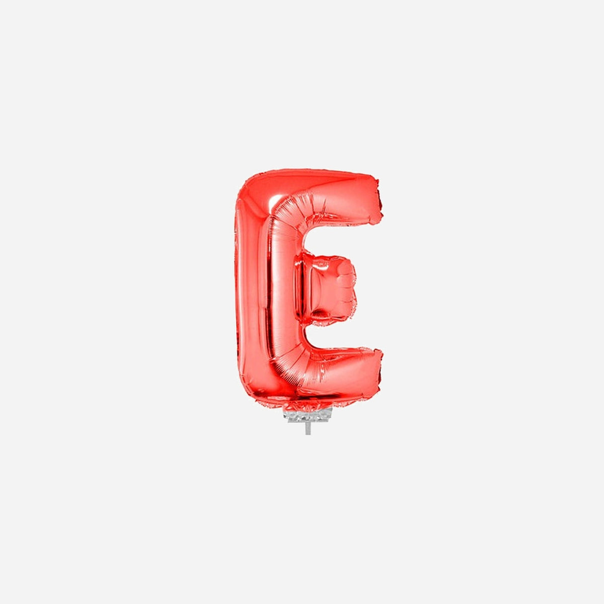Ballon lettre "E" en aluminium avec bâton 41 cm rouge