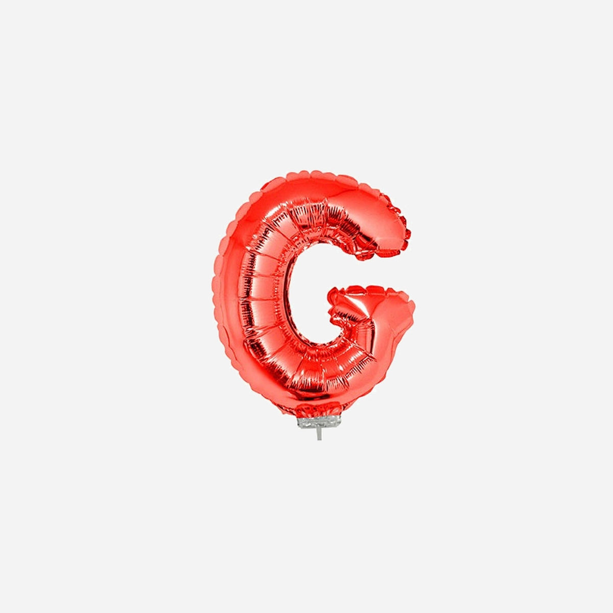 Ballon lettre "G" en aluminium avec bâton 41 cm rouge