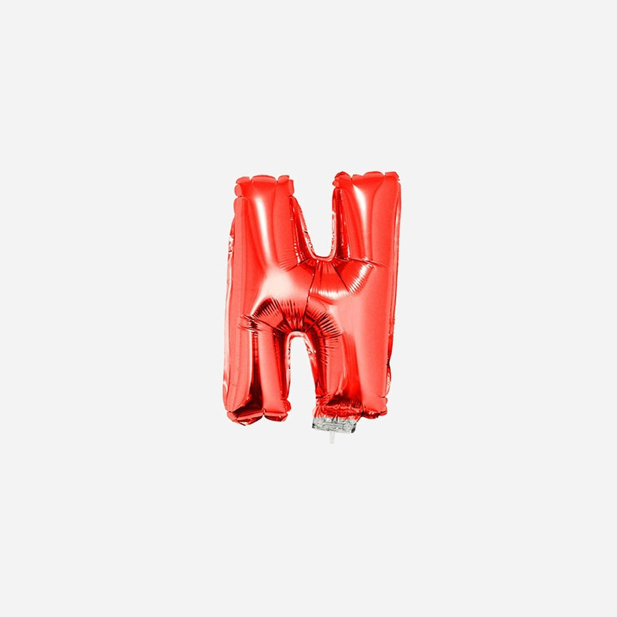 Ballon lettre "N" en aluminium avec bâton 41 cm rouge