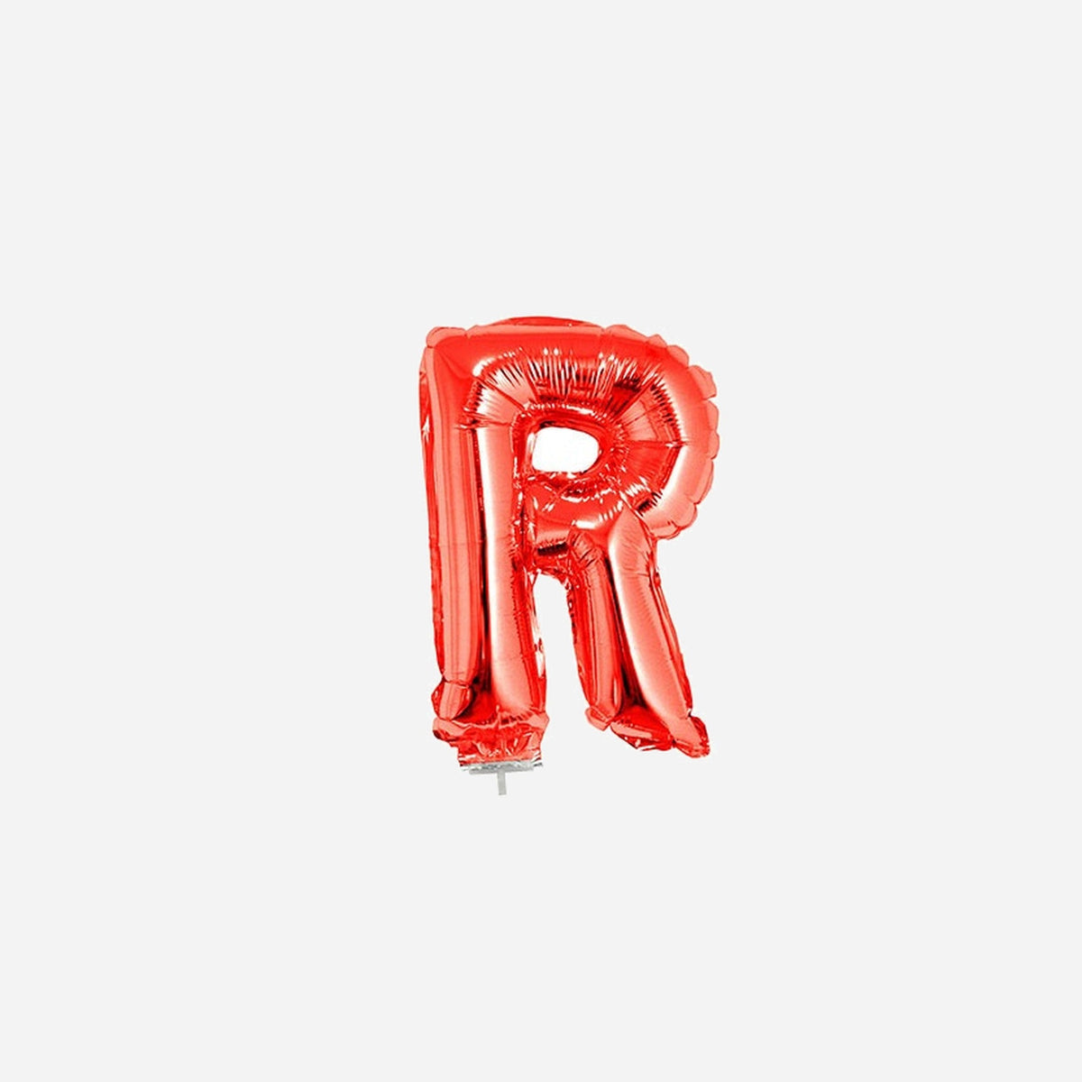 Ballon lettre "R" en aluminium avec bâton 41 cm rouge