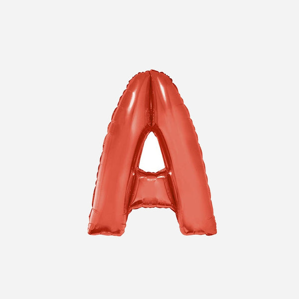 Ballon lettre "A" en aluminium 1 m rouge
