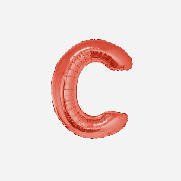 Ballon lettre "C" en aluminium 1 m rouge