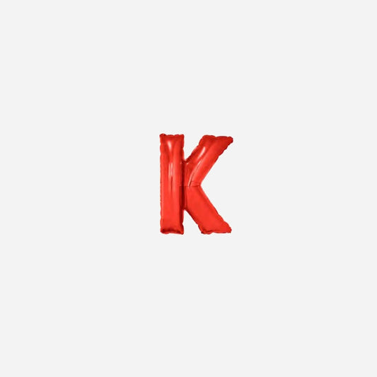 Ballon lettre "K" en aluminium 1 m rouge