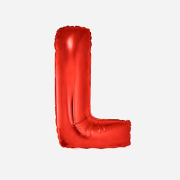 Ballon lettre "L" en aluminium 1 m rouge