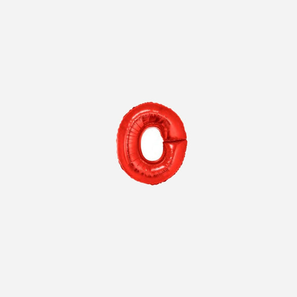 Ballon lettre "O" en aluminium 1 m rouge