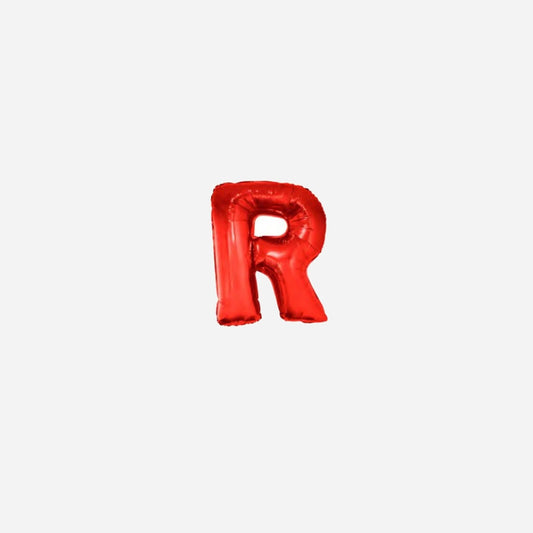 Ballon lettre "R" en aluminium 1 m rouge