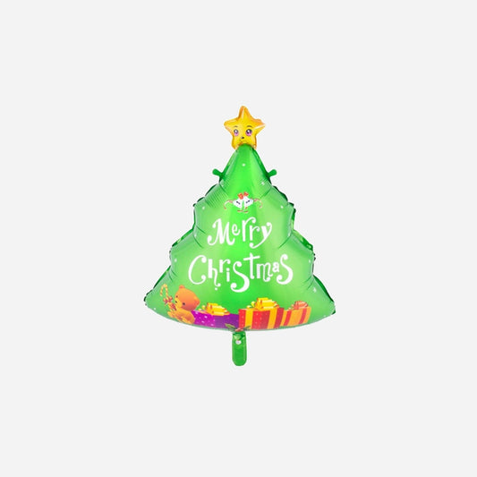 Ballon aluminium sapin de noël vert 81 × 61 cm