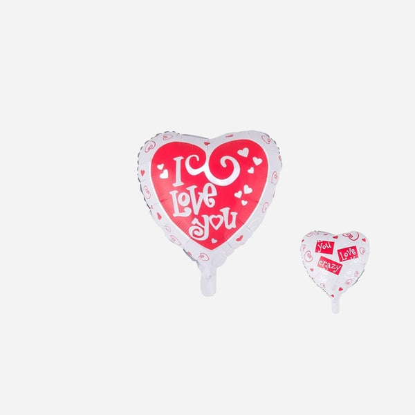 Ballon aluminium coeur motif "I love you" 52 × 46 cm