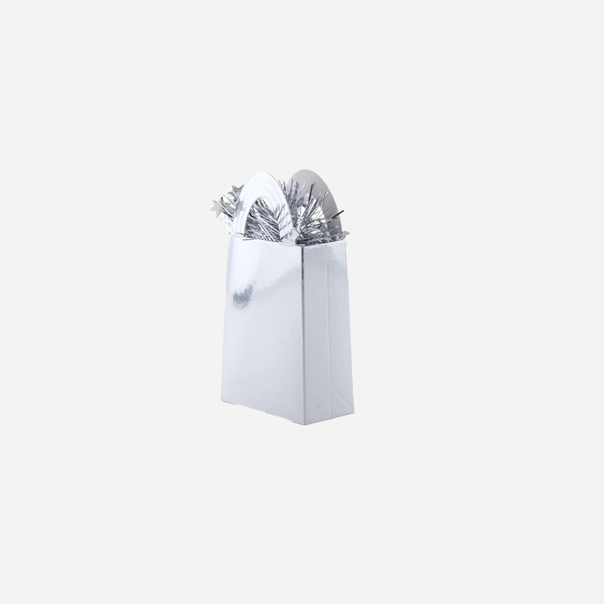 Poids pour ballon sac cadeau argent brillant 12 cm