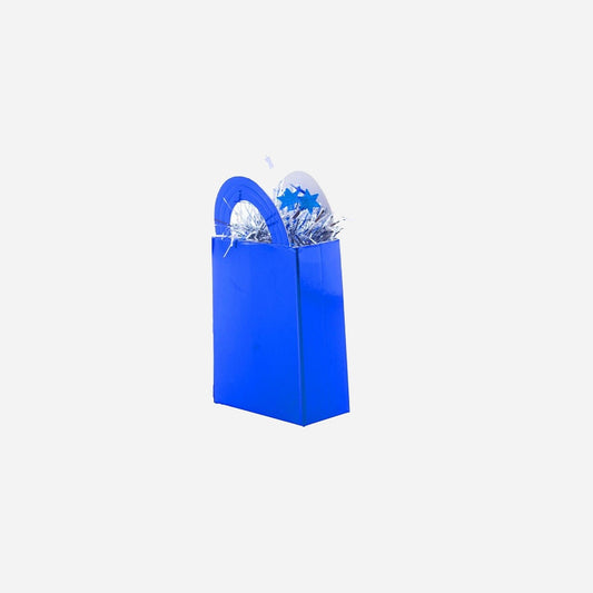 Poids pour ballon sac cadeau bleu brillant 12 cm