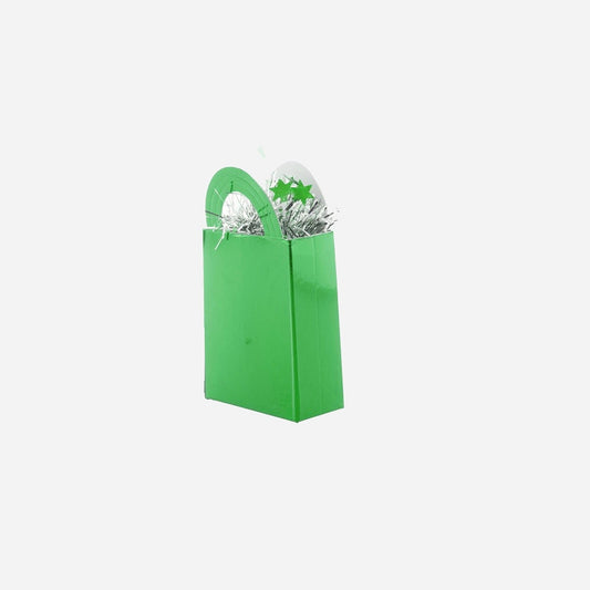 Poids pour ballon sac cadeau vert brillant 12 cm