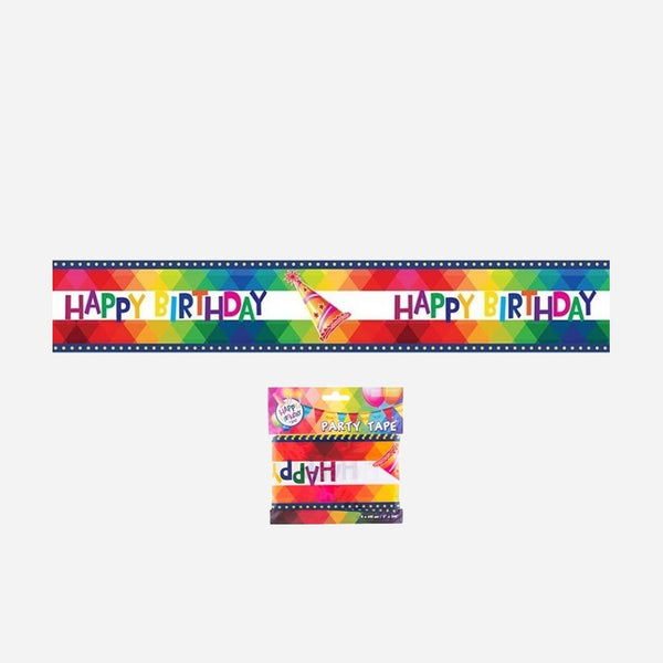 Cordon de sécurité "Happy Birthday" 6,1 m