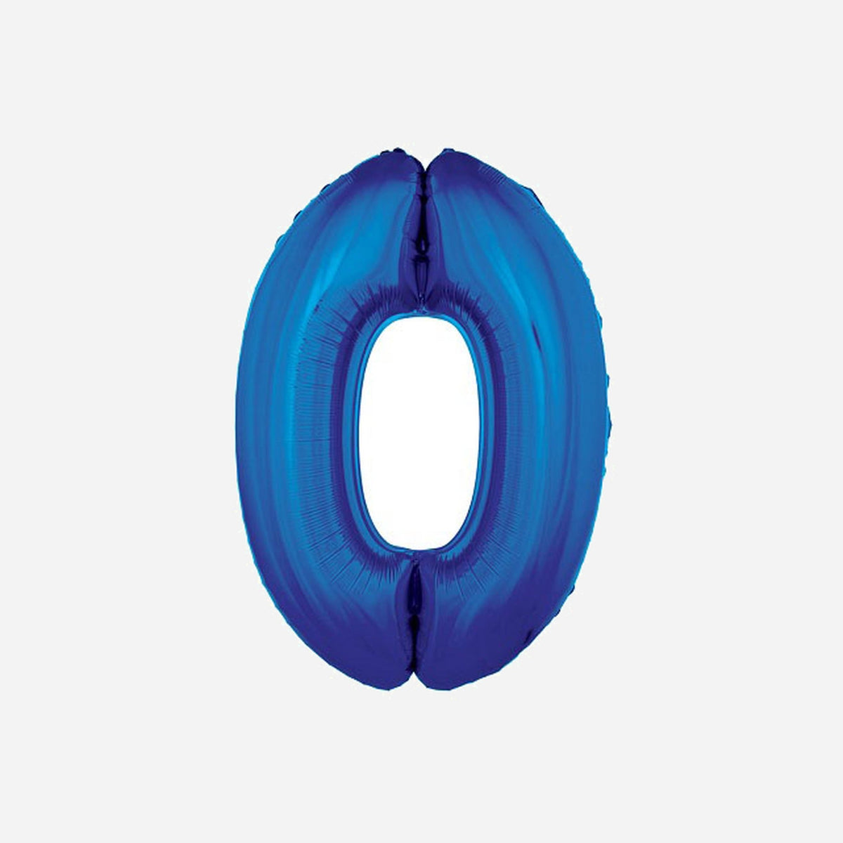 Ballon chiffre "0" en aluminium bleu 1 m