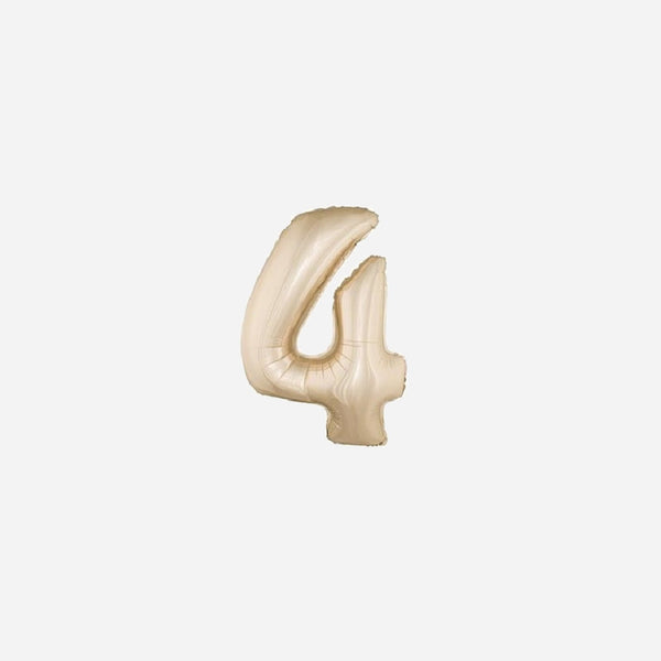 Ballon chiffre "4" en aluminium 1 m